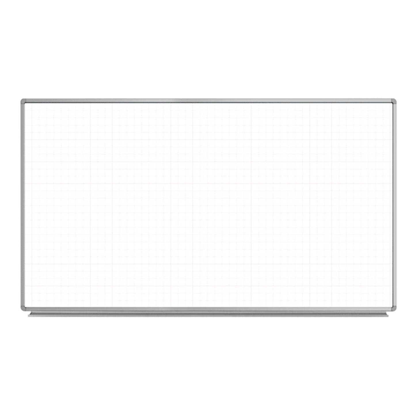 Fuerza Wall-Mounted Magnetic Ghost Grid Whiteboard 72"W x 40"H (FZA-478357-LX) - SchoolOutlet