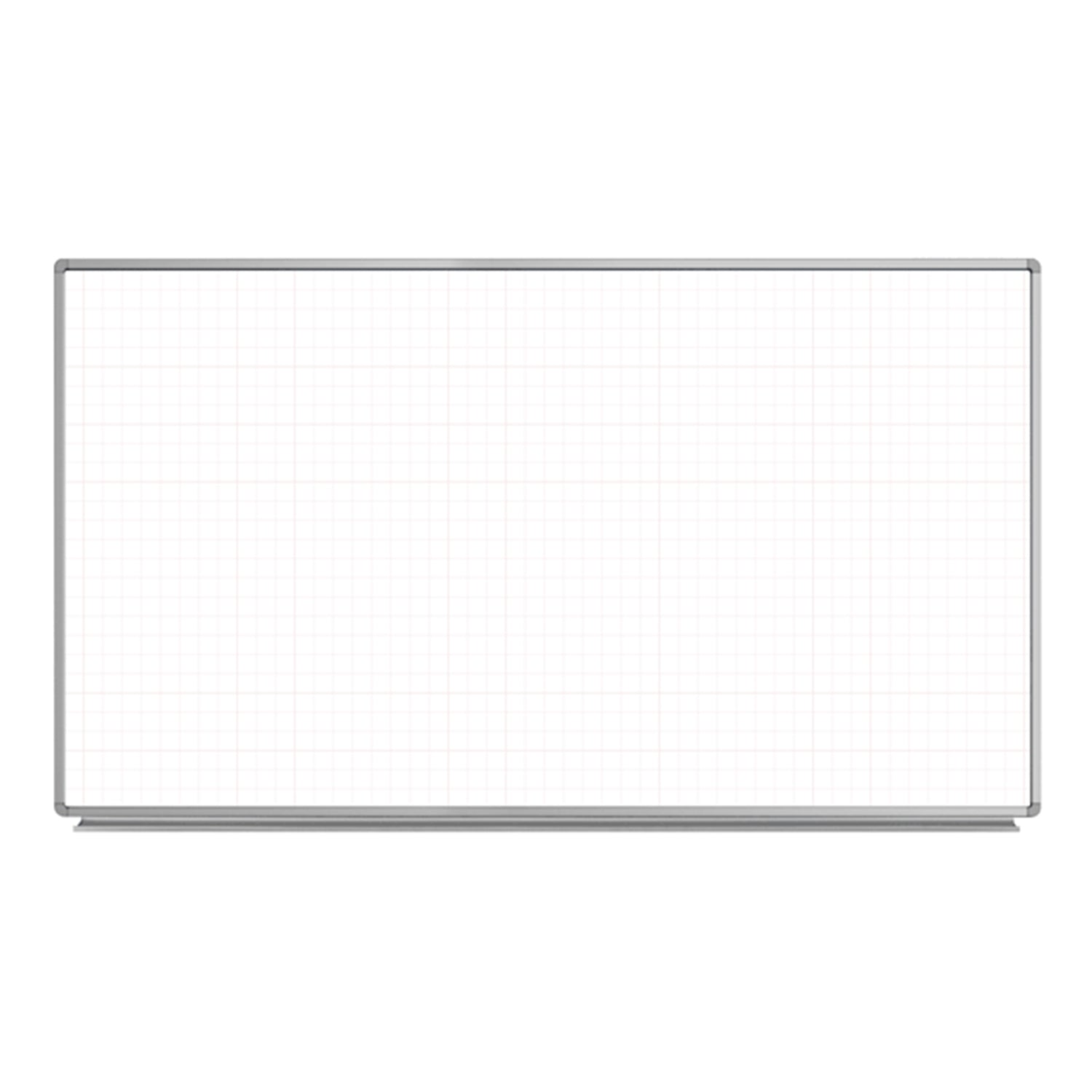 Fuerza Wall-Mounted Magnetic Ghost Grid Whiteboard 72"W x 40"H (FZA-478357-LX) - SchoolOutlet