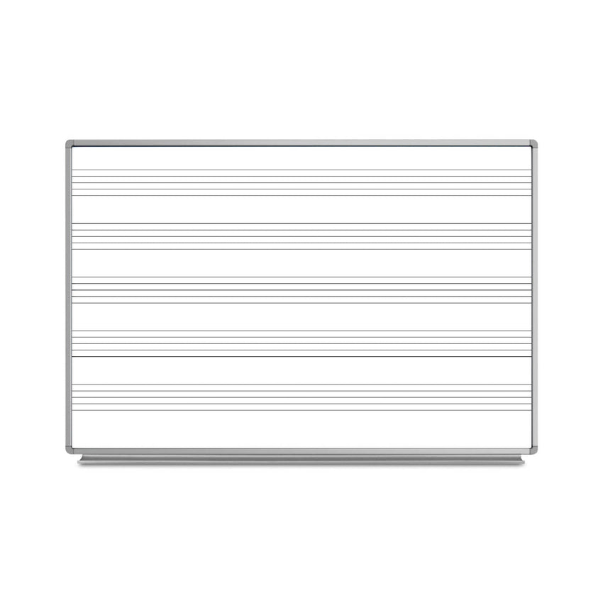 Fuerza Wall-Mounted Music Whiteboard 72"W x 48"H (FZA-435771-LX) - SchoolOutlet