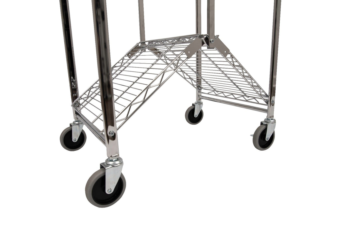 Luxor WSCC-2 - Two-Shelf Collapsible Wire Utility Cart (Luxor LUX-WSCC-2) - SchoolOutlet