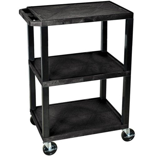 Luxor WT34 - Tuffy Utility Cart - 3 Shelves (Luxor LUX-WT34) - SchoolOutlet