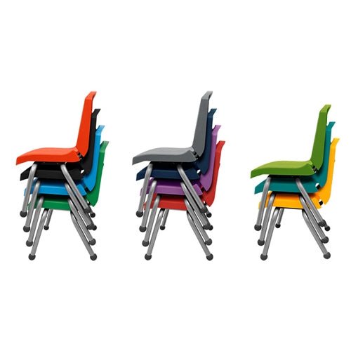 PreSchool Stack Chair-Creative Colors by Mahar for Day Care - 12" Seat Height - MHR-12CHR - SchoolOutlet