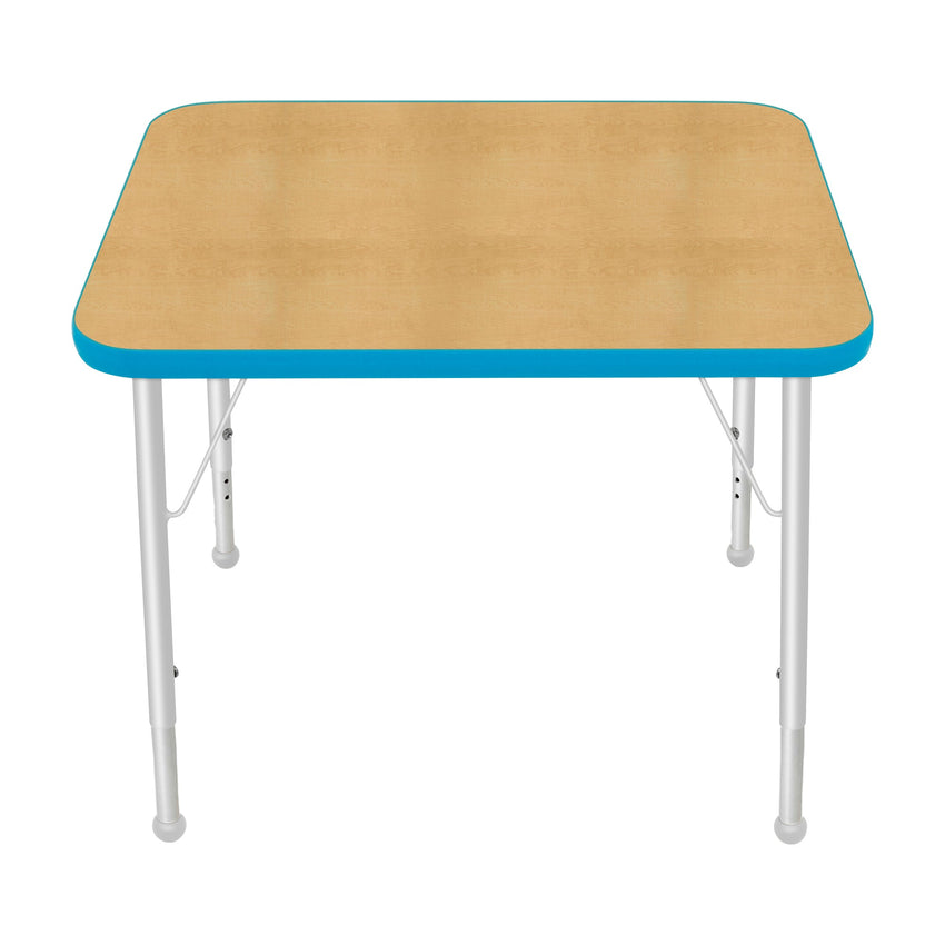 Mahar Creative Colors Small Rectangle Creative Colors Activity Table with Heavy Duty Laminate Top (24"W x 30"L x 21-30"H) - SchoolOutlet