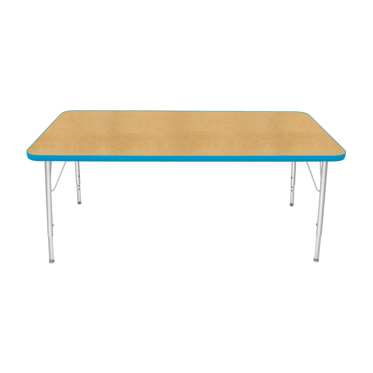 Mahar Creative Colors Large Rectangle Creative Colors Activity Table with Heavy Duty Laminate Top (30"W x 60"L x 22-30"H) - SchoolOutlet