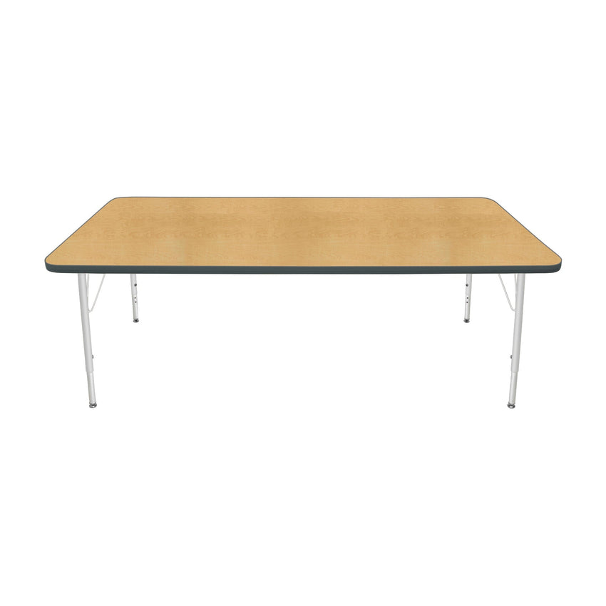 Mahar Creative Colors Large Rectangle Creative Colors Activity Table with Heavy Duty Laminate Top (36"W x 72"L x 22-30"H) - SchoolOutlet