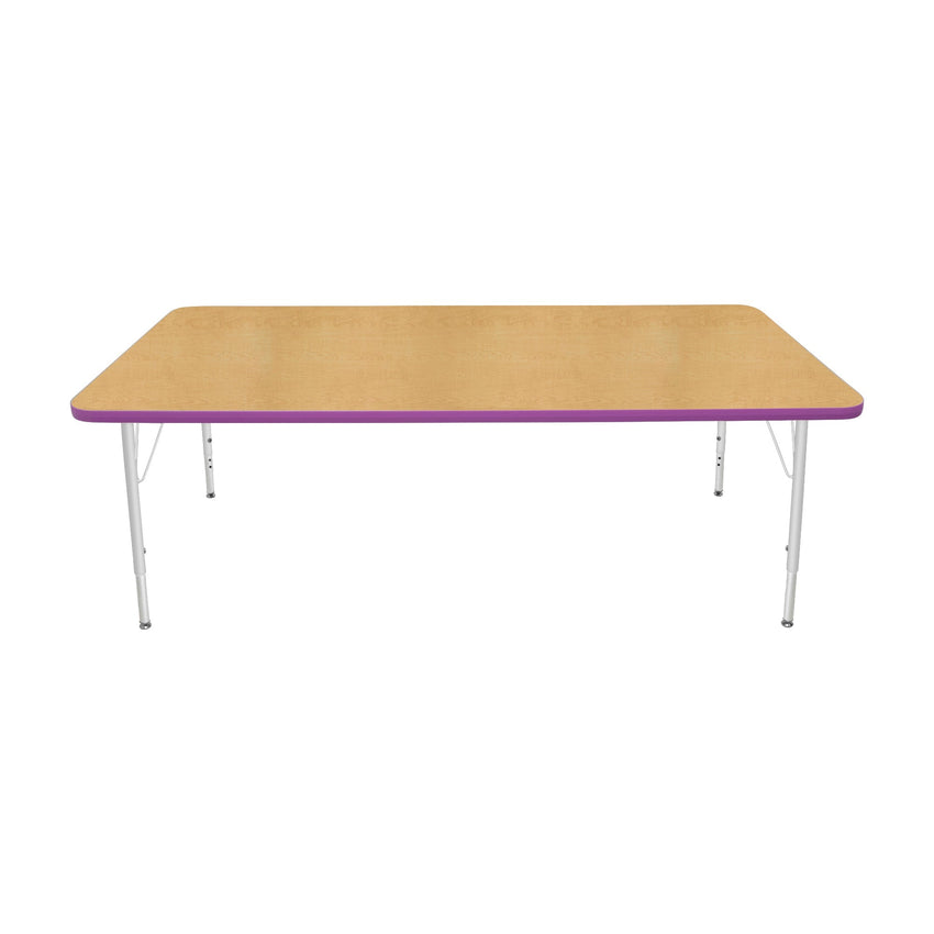 Mahar Creative Colors Large Rectangle Creative Colors Activity Table with Heavy Duty Laminate Top (36"W x 72"L x 22-30"H) - SchoolOutlet