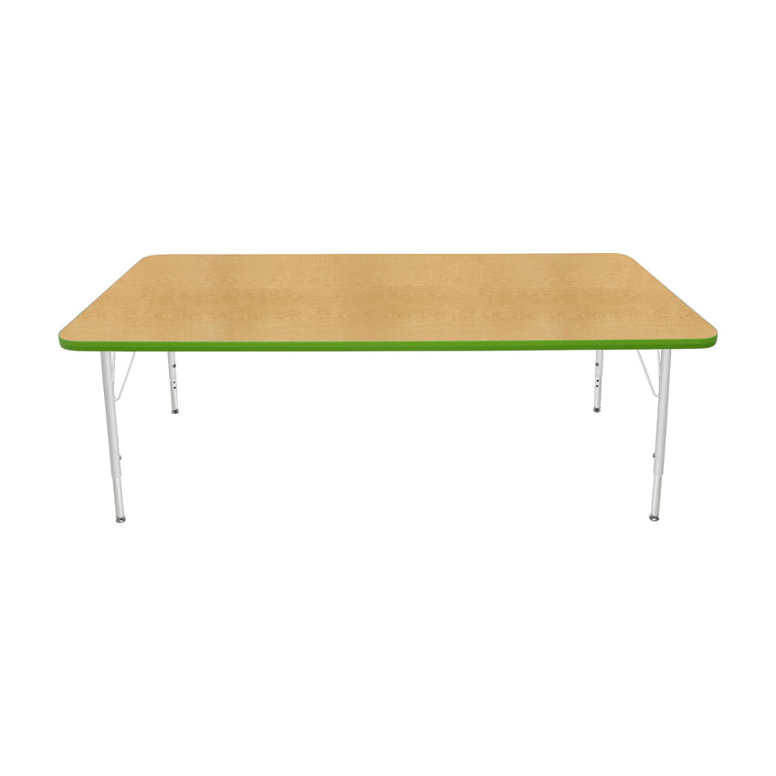 Mahar Creative Colors Large Rectangle Creative Colors Activity Table with Heavy Duty Laminate Top (36"W x 72"L x 22-30"H) - SchoolOutlet