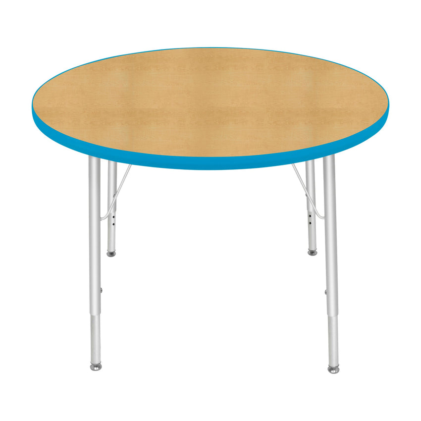 Mahar Creative Colors Large Round Creative Colors Activity Table with Heavy Duty Laminate Top (36" Diameter x 22-30"H) - SchoolOutlet