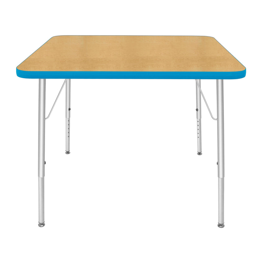 Mahar Creative Colors Large Square Creative Colors Activity Tables with Heavy Duty Laminate Top (36"W x 36"L x 21-30"H) - SchoolOutlet