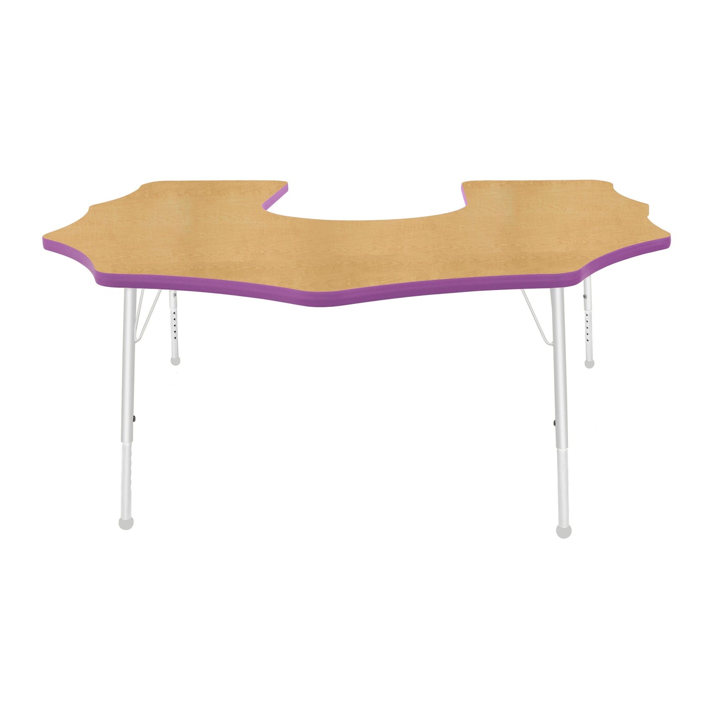 Mahar Creative Colors Scalloped Horseshoe Creative Colors Activity Table with Heavy Duty Laminate Top (60"W x 66"L x 22-30"H) - SchoolOutlet