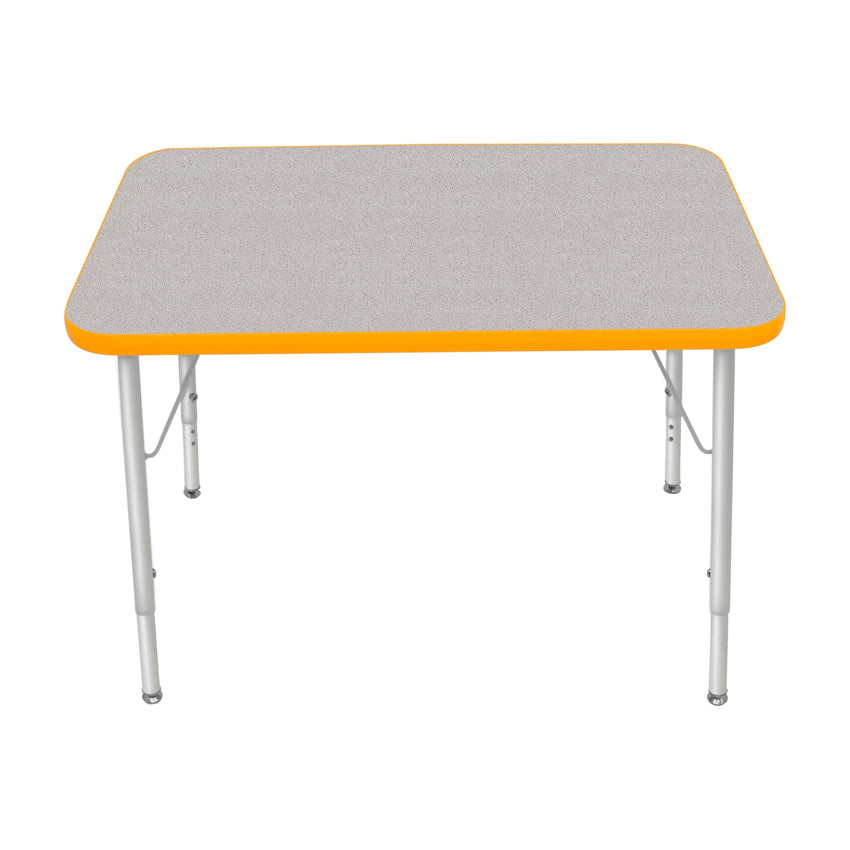 Mahar Creative Colors Small Rectangle Creative Colors Activity Table with Heavy Duty Laminate Top (24"W x 36"L x 22-30"H) - SchoolOutlet