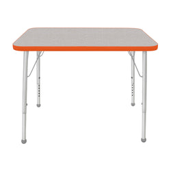 Mahar Creative Colors Small Rectangle Creative Colors Activity Table with Heavy Duty Laminate Top (24"W x 48"L x 22-30"H)