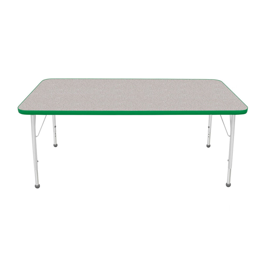 Mahar Creative Colors Large Rectangle Creative Colors Activity Table with Heavy Duty Laminate Top (30"W x 60"L x 22-30"H) - SchoolOutlet