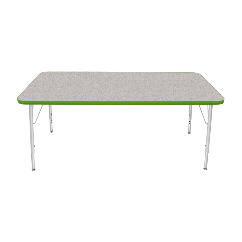 Mahar Creative Colors Large Rectangle Creative Colors Activity Table with Heavy Duty Laminate Top (30"W x 60"L x 22-30"H) - SchoolOutlet