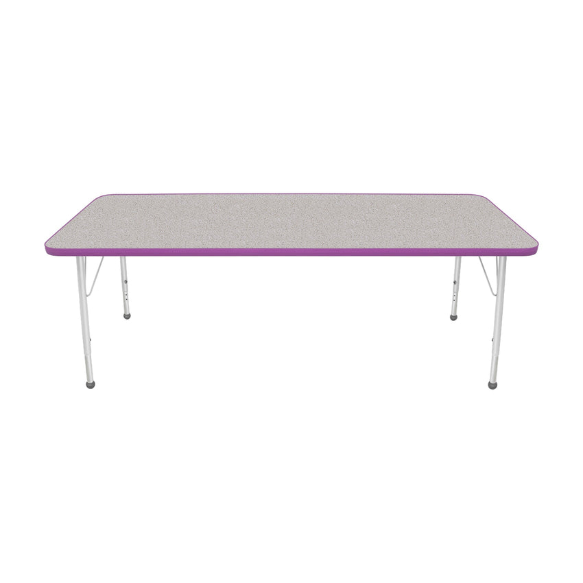 Mahar Creative Colors Small Rectangle Creative Colors Activity Table with Heavy Duty Laminate Top (30"W x 72"L x 22-30"H) - SchoolOutlet