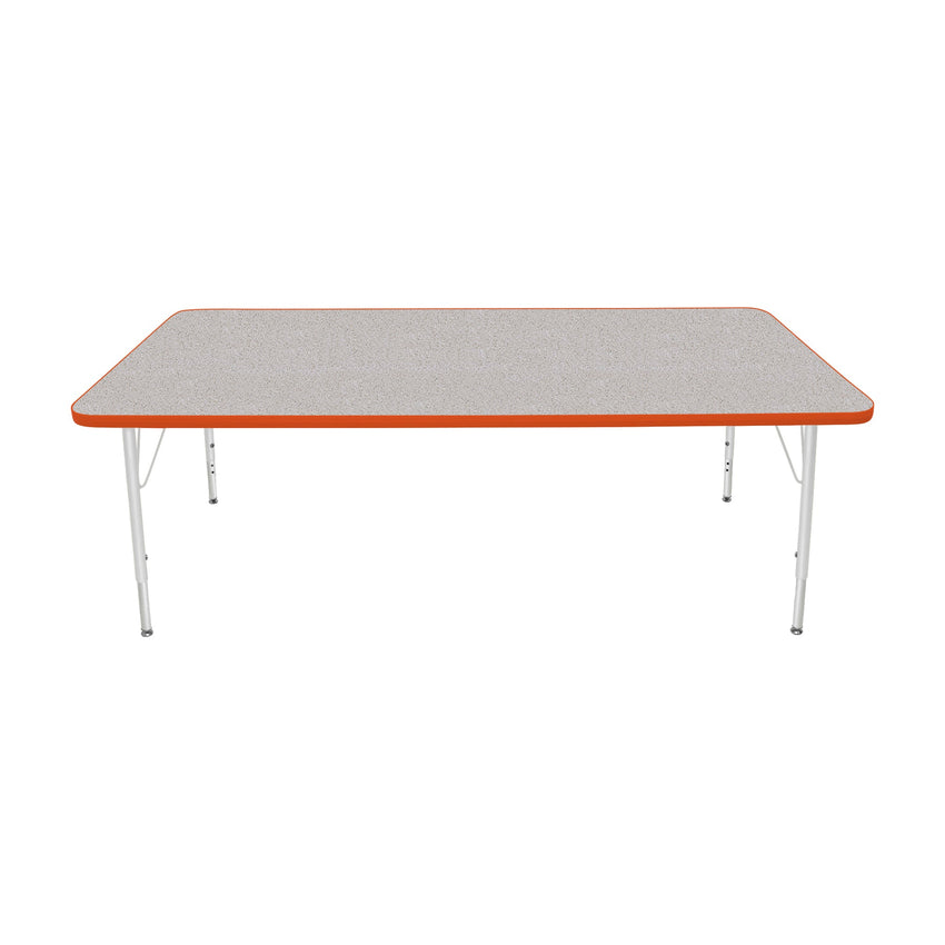 Mahar Creative Colors Large Rectangle Creative Colors Activity Table with Heavy Duty Laminate Top (36"W x 72"L x 22-30"H) - SchoolOutlet