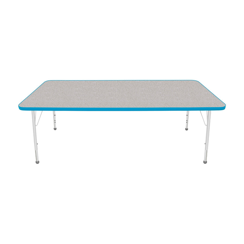 Mahar Creative Colors Large Rectangle Creative Colors Activity Table with Heavy Duty Laminate Top (36"W x 72"L x 22-30"H) - SchoolOutlet
