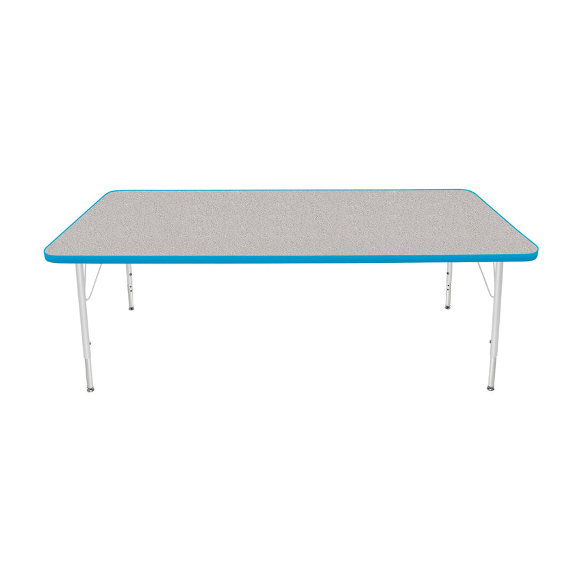 Mahar Creative Colors Large Rectangle Creative Colors Activity Table with Heavy Duty Laminate Top (36"W x 72"L x 22-30"H) - SchoolOutlet