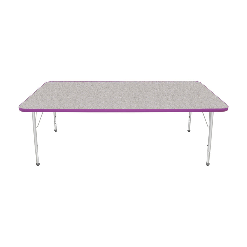 Mahar Creative Colors Large Rectangle Creative Colors Activity Table with Heavy Duty Laminate Top (36"W x 72"L x 22-30"H) - SchoolOutlet