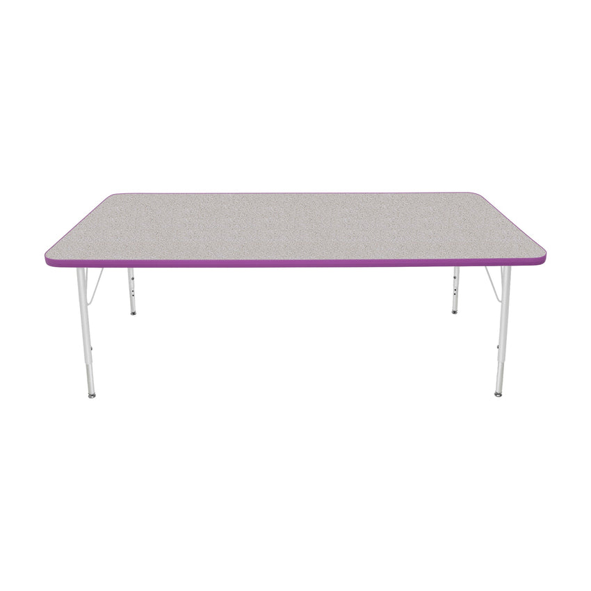 Mahar Creative Colors Large Rectangle Creative Colors Activity Table with Heavy Duty Laminate Top (36"W x 72"L x 22-30"H) - SchoolOutlet