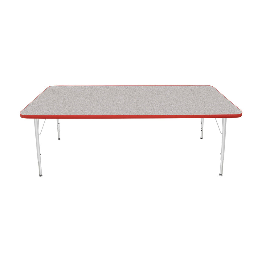 Mahar Creative Colors Large Rectangle Creative Colors Activity Table with Heavy Duty Laminate Top (36"W x 72"L x 22-30"H) - SchoolOutlet