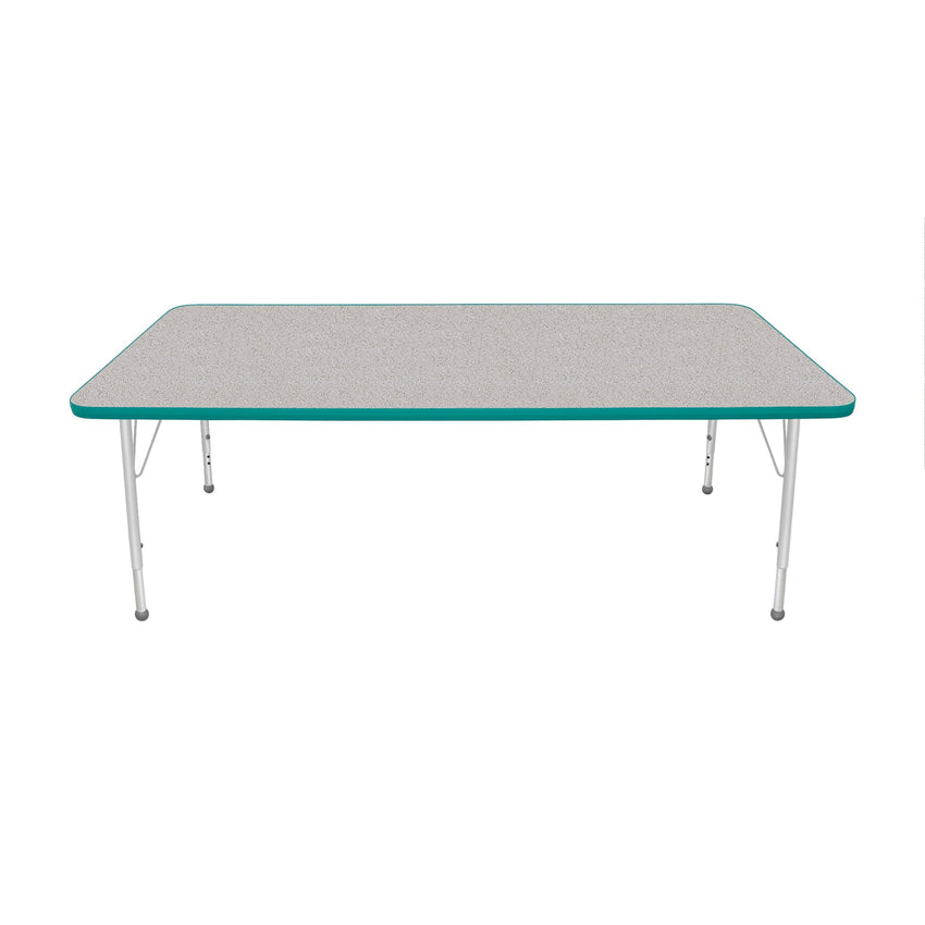 Mahar Creative Colors Large Rectangle Creative Colors Activity Table with Heavy Duty Laminate Top (36"W x 72"L x 22-30"H) - SchoolOutlet