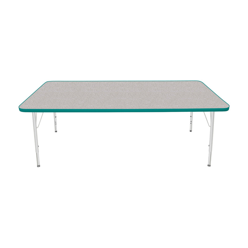 Mahar Creative Colors Large Rectangle Creative Colors Activity Table with Heavy Duty Laminate Top (36"W x 72"L x 22-30"H) - SchoolOutlet
