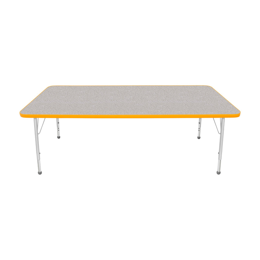 Mahar Creative Colors Large Rectangle Creative Colors Activity Table with Heavy Duty Laminate Top (36"W x 72"L x 22-30"H) - SchoolOutlet