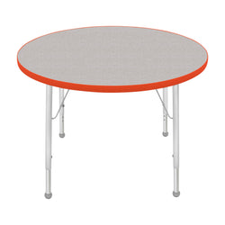 Mahar Creative Colors Large Round Creative Colors Activity Table with Heavy Duty Laminate Top (36" Diameter x 22-30"H)