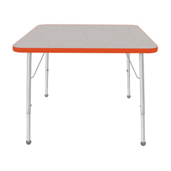 Mahar Creative Colors Large Square Creative Colors Activity Tables with Heavy Duty Laminate Top (36"W x 36"L x 21-30"H)