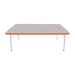 Mahar Creative Colors Large Rectangle Creative Colors Activity Table with Heavy Duty Laminate Top (42"W x 72"L x 22-30"H)