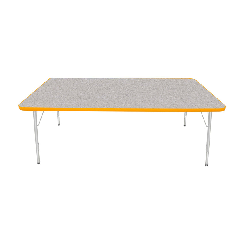 Mahar Creative Colors Large Rectangle Creative Colors Activity Table with Heavy Duty Laminate Top (42"W x 72"L x 22-30"H) - SchoolOutlet
