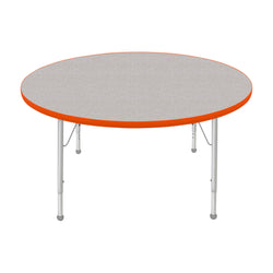 Mahar Creative Colors Large Round Creative Colors Activity Table with Heavy Duty Laminate Top (48" Diameter x 22-30"H)