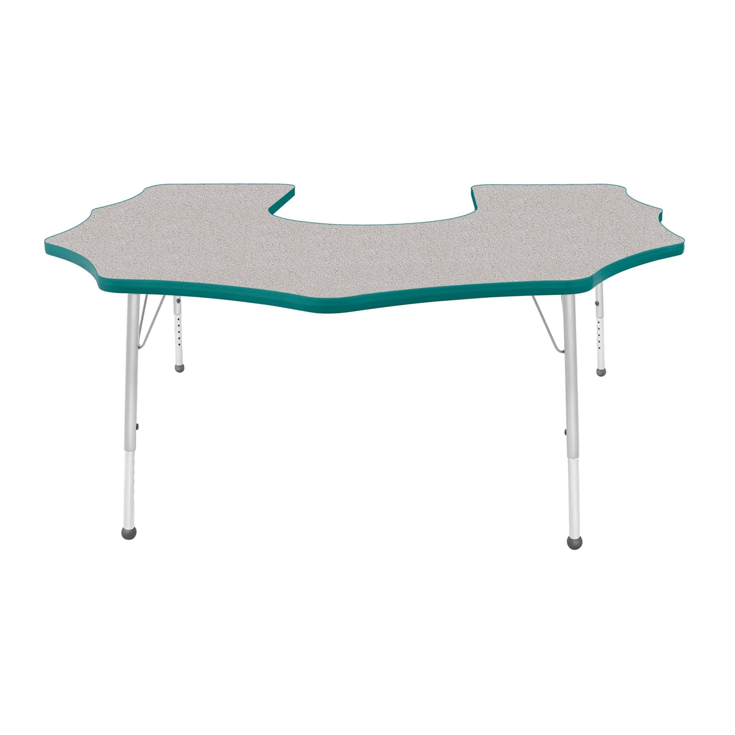 Mahar Creative Colors Scalloped Horseshoe Creative Colors Activity Table with Heavy Duty Laminate Top (60"W x 66"L x 22-30"H) - SchoolOutlet