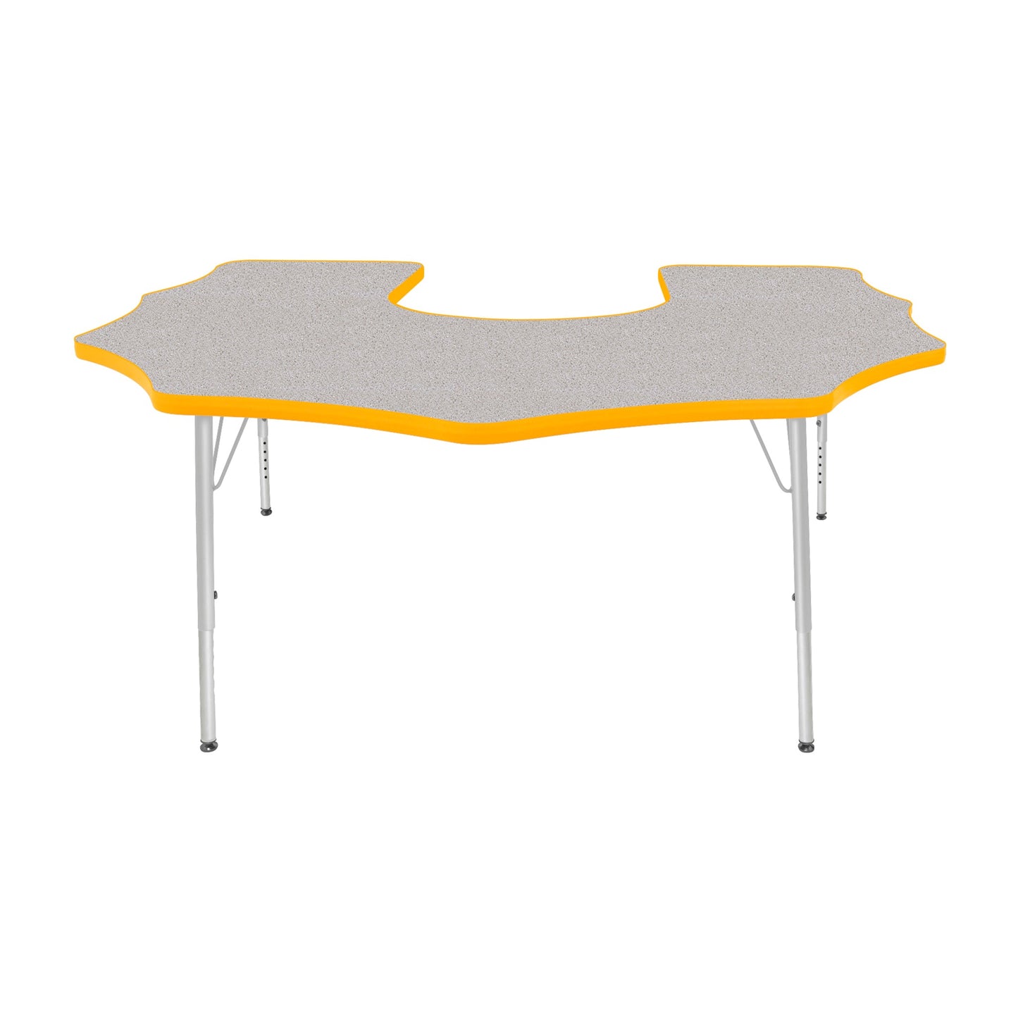 Mahar Creative Colors Scalloped Horseshoe Creative Colors Activity Table with Heavy Duty Laminate Top (60"W x 66"L x 22-30"H) - SchoolOutlet