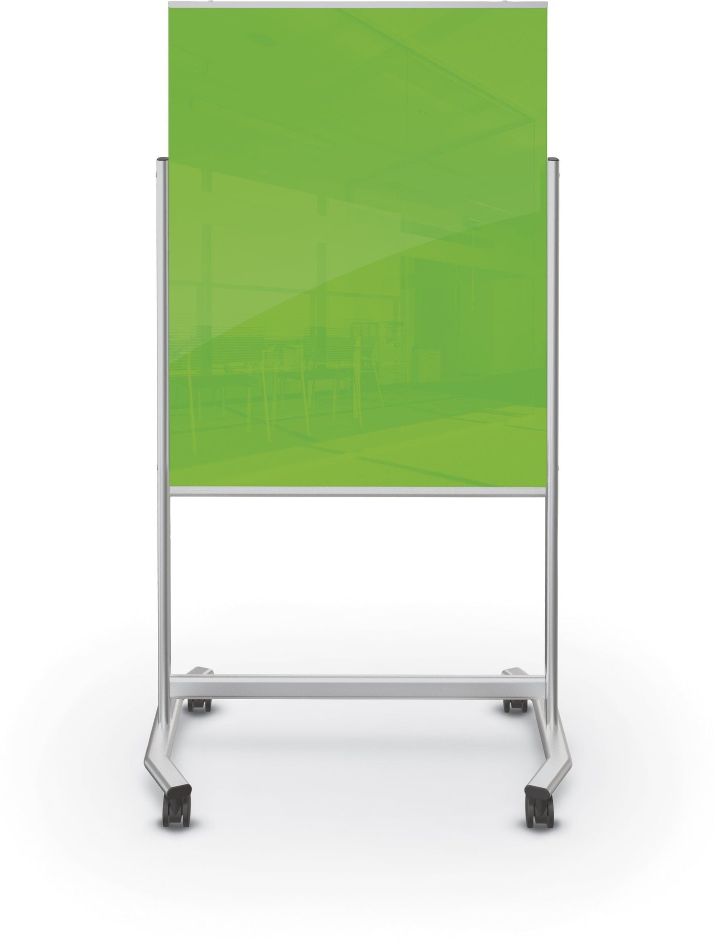 Mooreco Visionary Move Mobile Magnetic Glassboard - 4'H x 3'W (Mooreco 74950) - SchoolOutlet