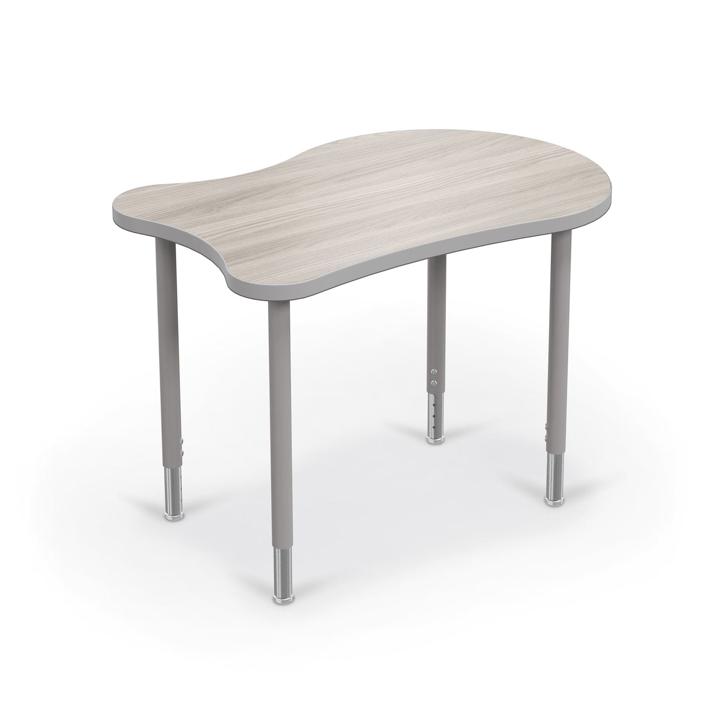 Mooreco Hierarchy Fender Standard Student Desk (Standard) Adjustable Height 22" - 32" - Platinum Legs - SchoolOutlet