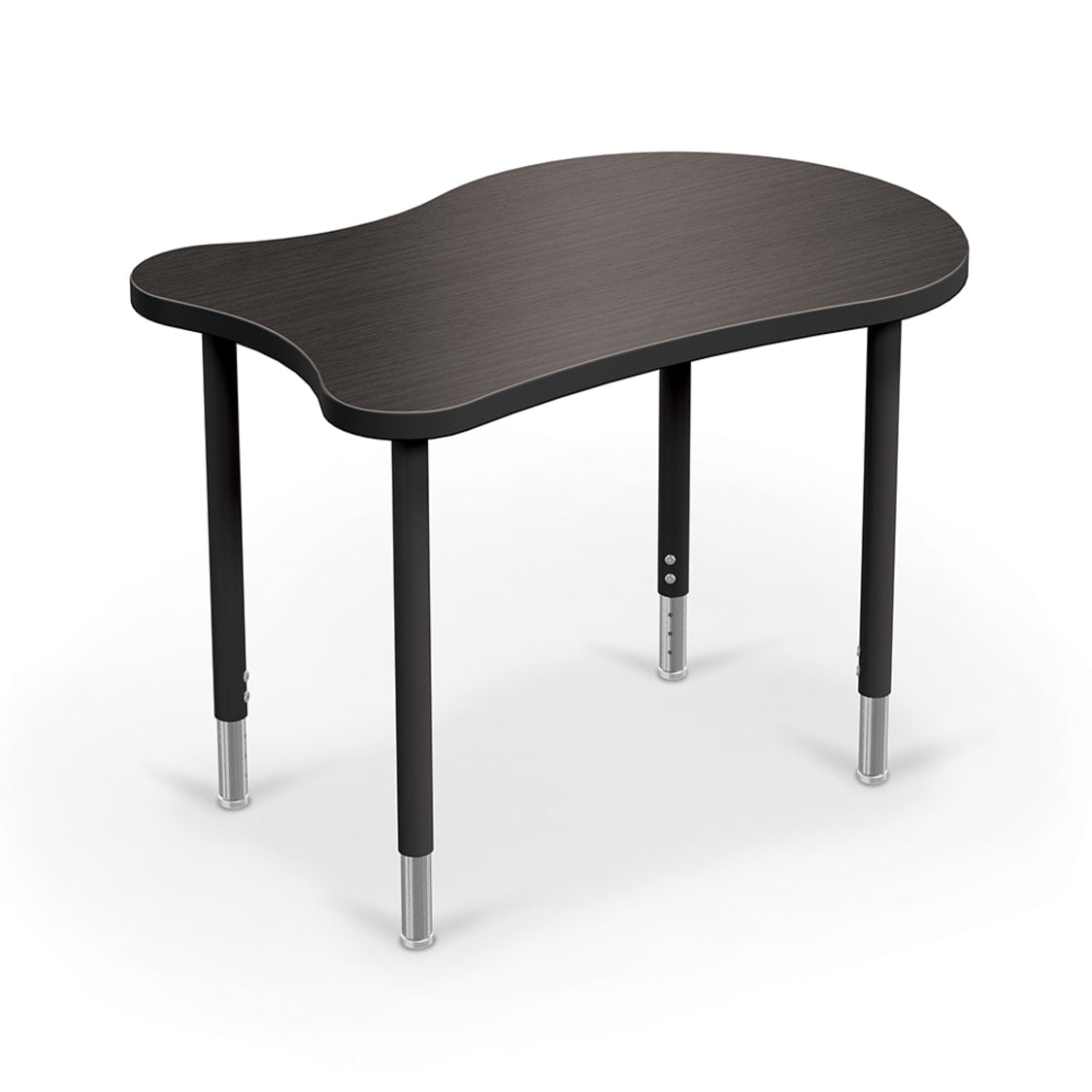 Mooreco Hierarchy Fender Standard Student Desk (Standard) Adjustable Height 22" - 32" - Platinum Legs - SchoolOutlet