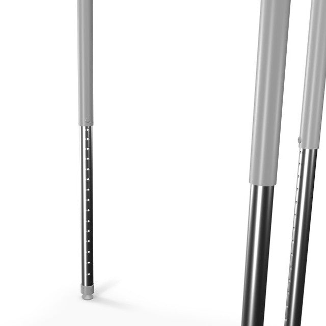 Mooreco Hierarchy Fender Stand Up Desk (Standard) Adjustable Height 27" - 42" - Standing Platinum Legs - SchoolOutlet