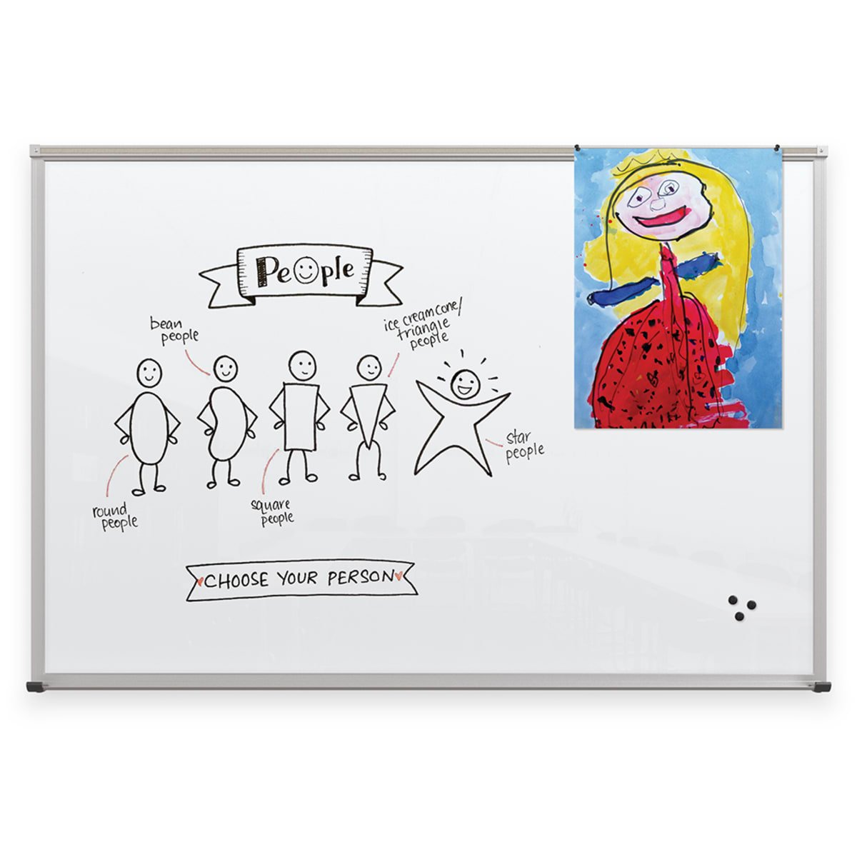 Mooreco 4'W X 3'H - Framed Visionary Board - Glossy White (Mooreco 14800) - SchoolOutlet