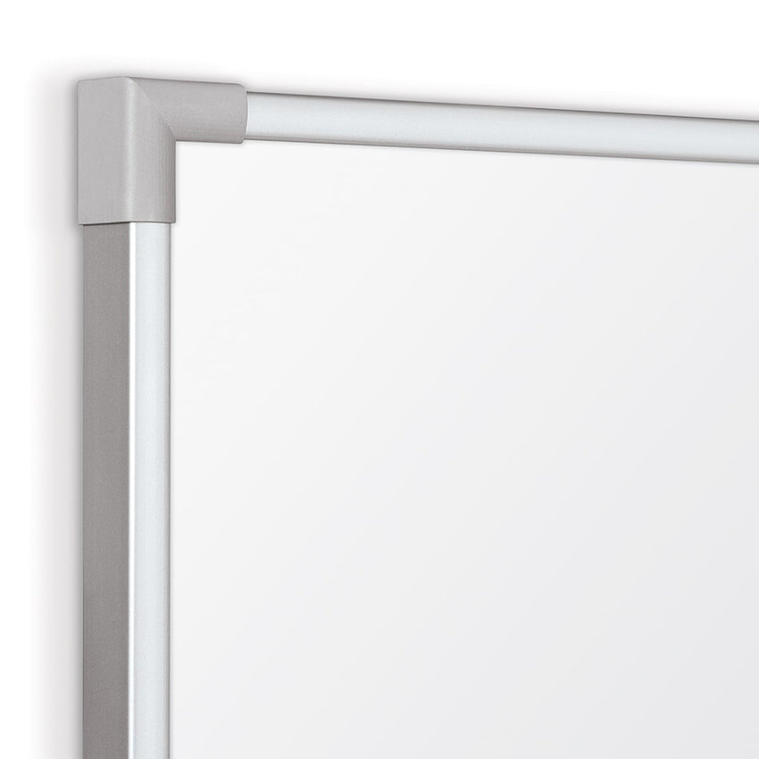 Mooreco Ultra Trim - Porcelain Markerboard Silver - 4'H x 8'W (Mooreco 2029H) - SchoolOutlet