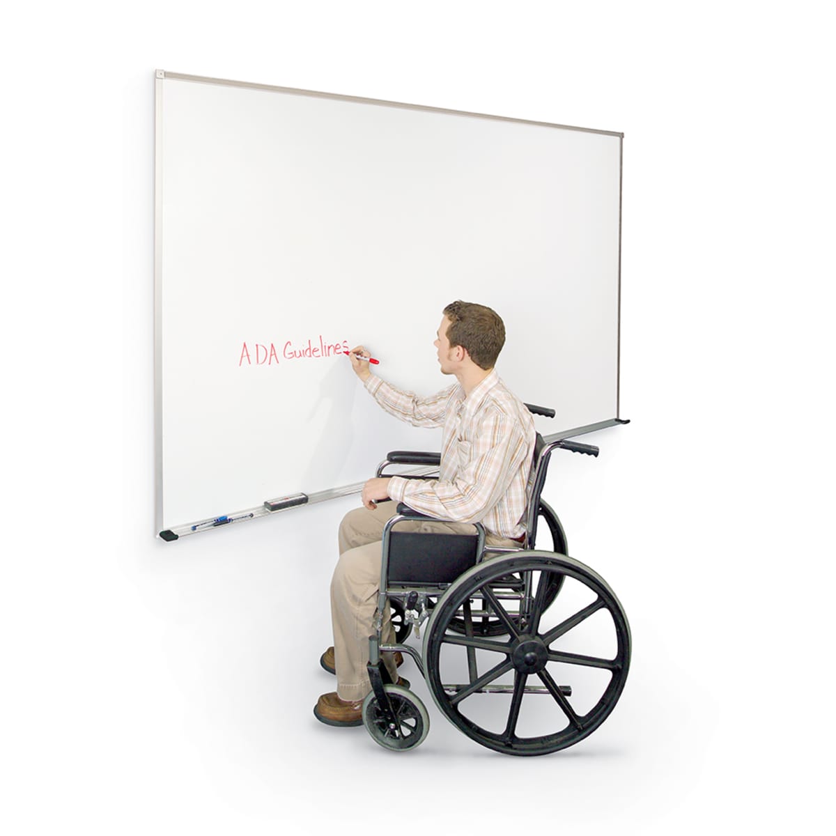 Mooreco El Grande Porcelain Markerboard - Aluminum Trim - ADA Guidelines 5'H x 8'W (Mooreco 202AJ) - SchoolOutlet