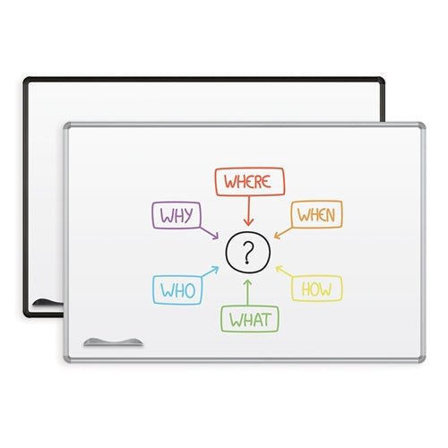Mooreco Magne-Rite Whiteboard - Presidential Trim (Black) 3'H X 4'W (Mooreco 219PC-T1) - SchoolOutlet