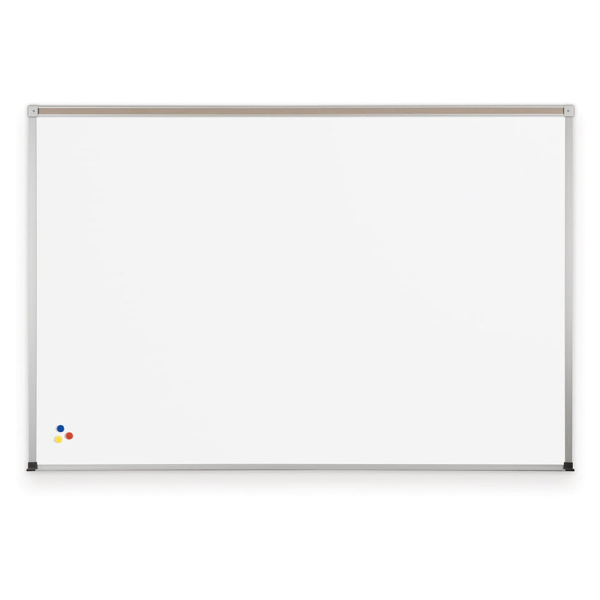 Mooreco ABC Porcelain Magnetic Markerboard with Map Rail - 2'H x 3'W (Mooreco 2H2NB-M) - SchoolOutlet