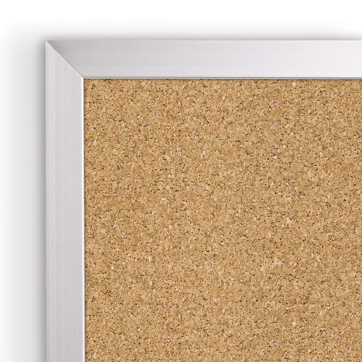 Mooreco Natural Cork - Plate Tackboard - Aluminum Trim - 1.5'H x 2'W (MOR-303AA) - SchoolOutlet