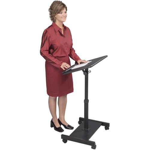 Mooreco Adjustable-Height Speaker Stand Black Color (Mooreco 43062) - SchoolOutlet