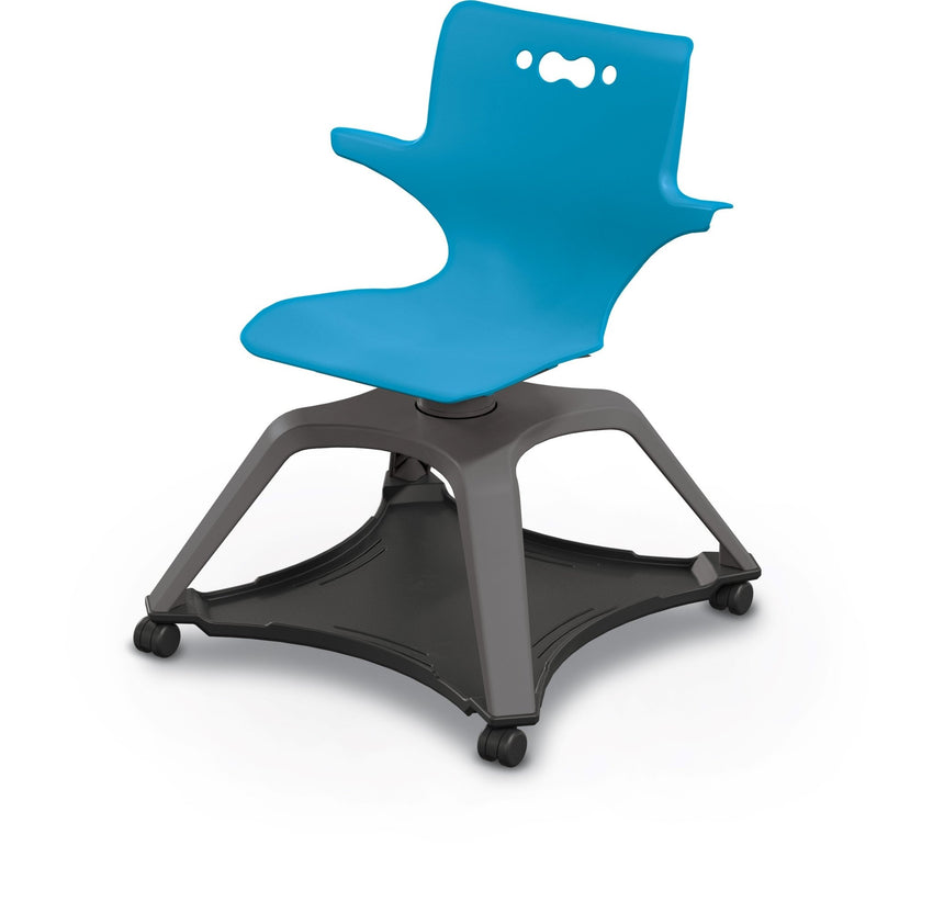 MooreCo Hierarchy Enroll Series Mobile Tablet Arm Chair Desk with Arms (54325-XXXX-WA-XX-XX) - SchoolOutlet