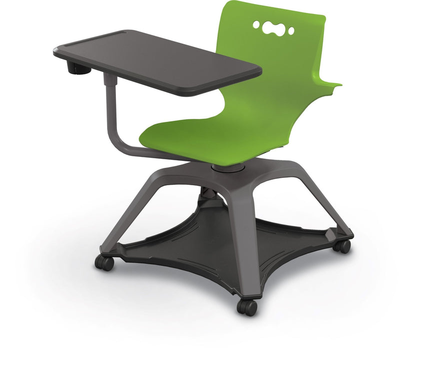 MooreCo Hierarchy Enroll Series Mobile Tablet Arm Chair Desk with Arms (54325-XXXX-WA-XX-XX) - SchoolOutlet