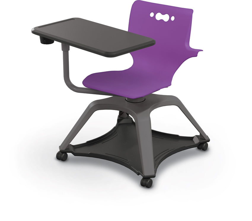 MooreCo Hierarchy Enroll Series Mobile Tablet Arm Chair Desk with Arms (54325-XXXX-WA-XX-XX) - SchoolOutlet