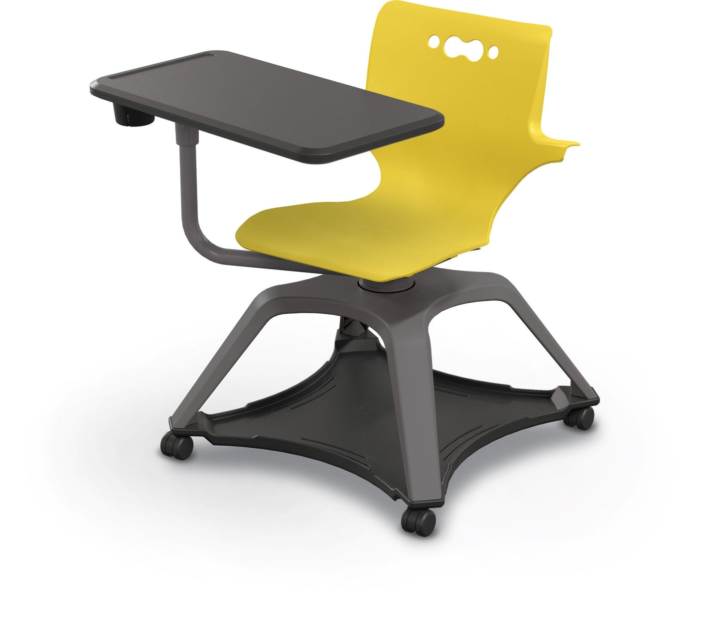 MooreCo Hierarchy Enroll Series Mobile Tablet Arm Chair Desk with Arms (54325-XXXX-WA-XX-XX) - SchoolOutlet